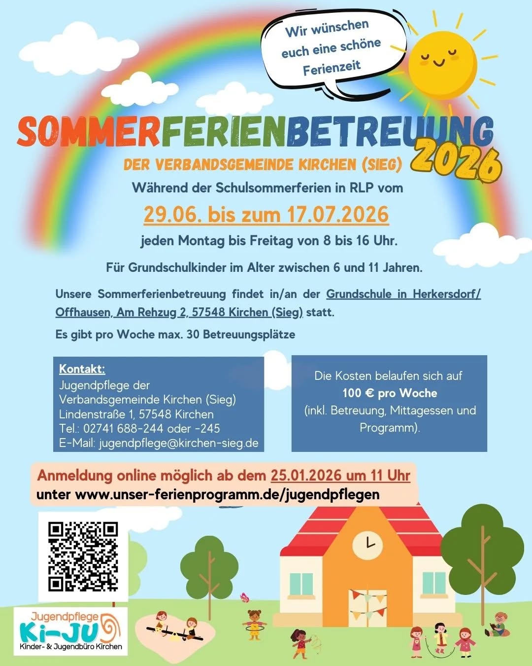 Bild Sommerferienfreizeit Plakat Übersicht