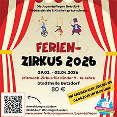 Plaket zum Ferienzirkus der Jugendpflegen 2026